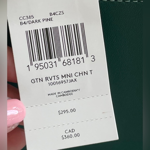 💰SOLD - CC385 - Coach Mini Cashin Tote with Rivets - Picture 9 of 13